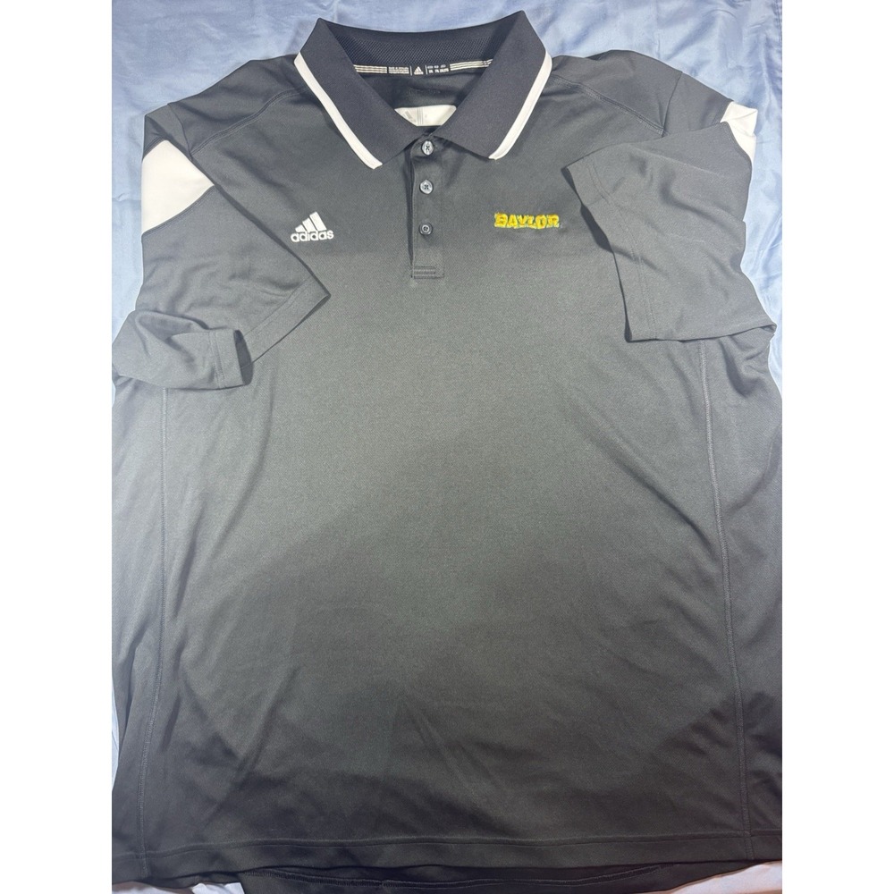 Adidas Climalite Baylor Bears Men's Black Short Sleeve Polo Size XXL